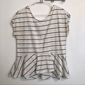 Striped Peplum Top